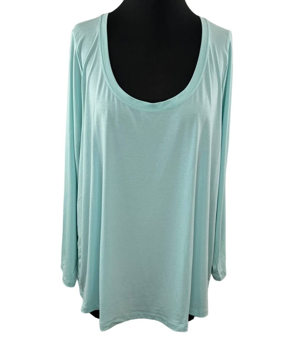 ATHLETA Stratus II Top Mint Green Soft Essence Fabric Tencel Relaxed Fit Plus 1X